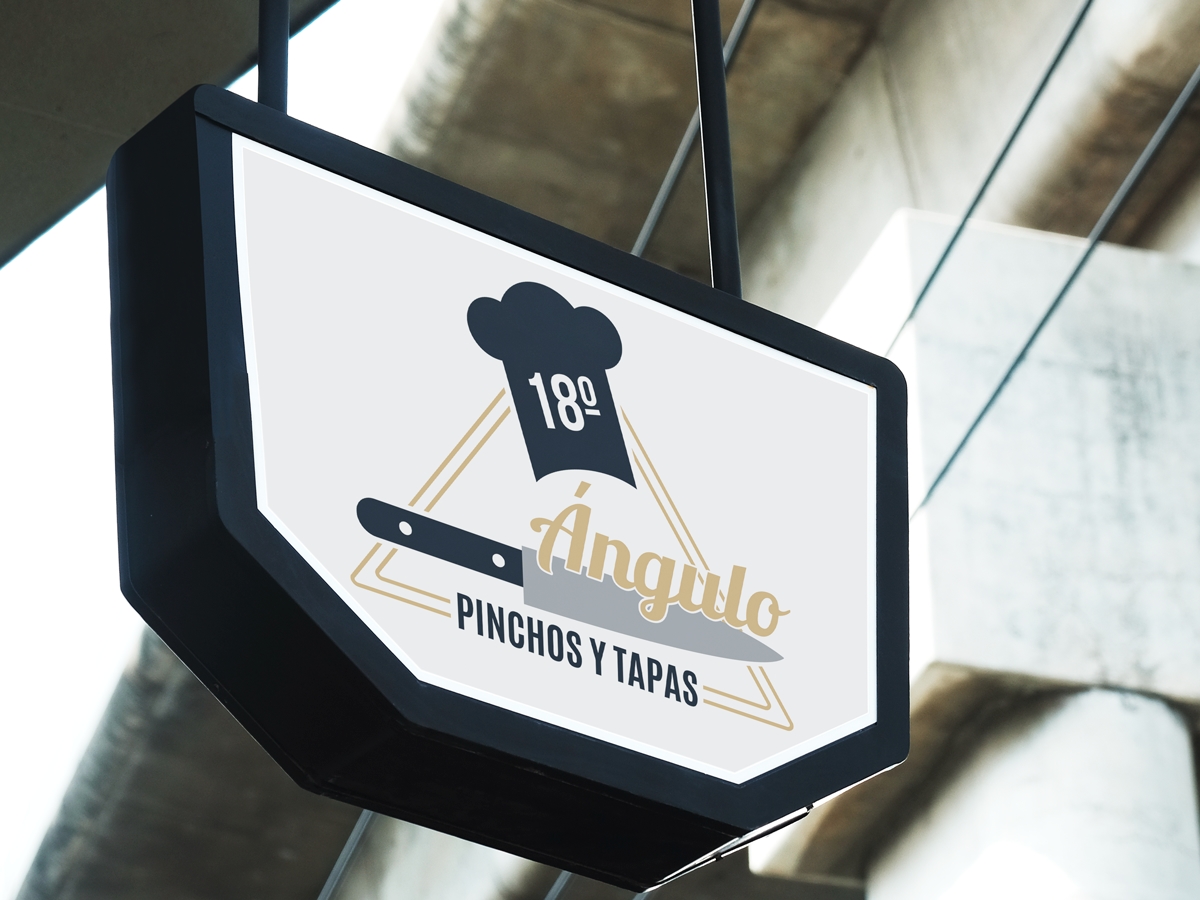 Diseño de logotipo para Restaurante Ángulo - Diseño gráfico en Toledo