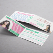 Diseño e impresión de tarjetas dobles para Peluquería Dana Baez - Diseño gráfico en Toledo