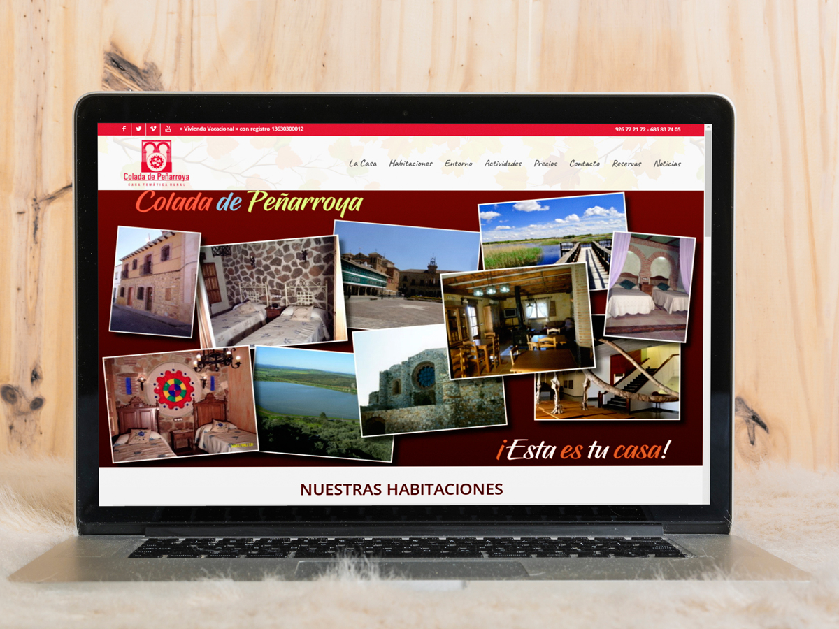 Diseño de página web para Casa Rural Colada de Peñarroya - Diseño web en Toledo