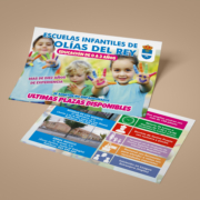 Diseño e impresión de flyers para las Escuelas Infantiles de Olías del Rey - Diseño gráfico en Toledo