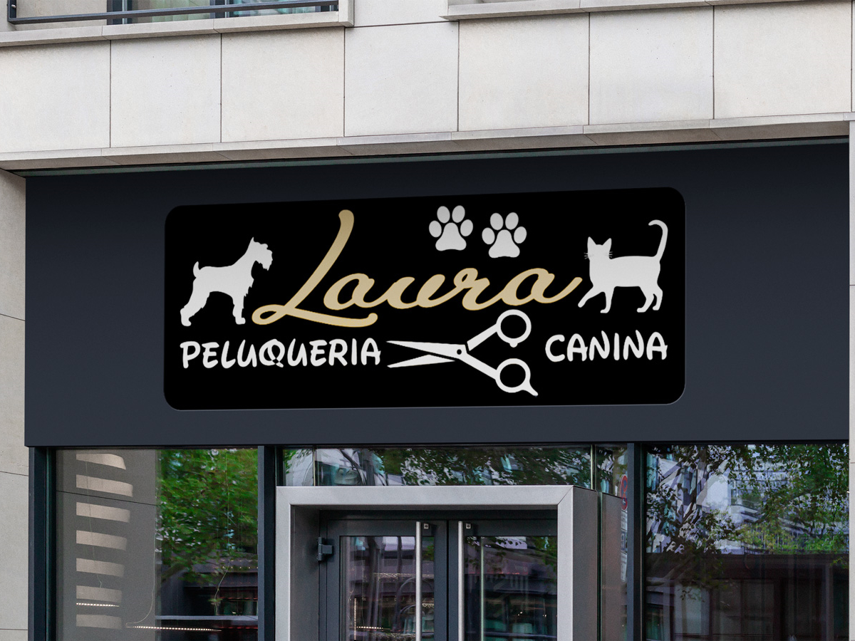 Diseño de Logotipo para Peluquería Canina Laura - Diseño gráfico en Toledo