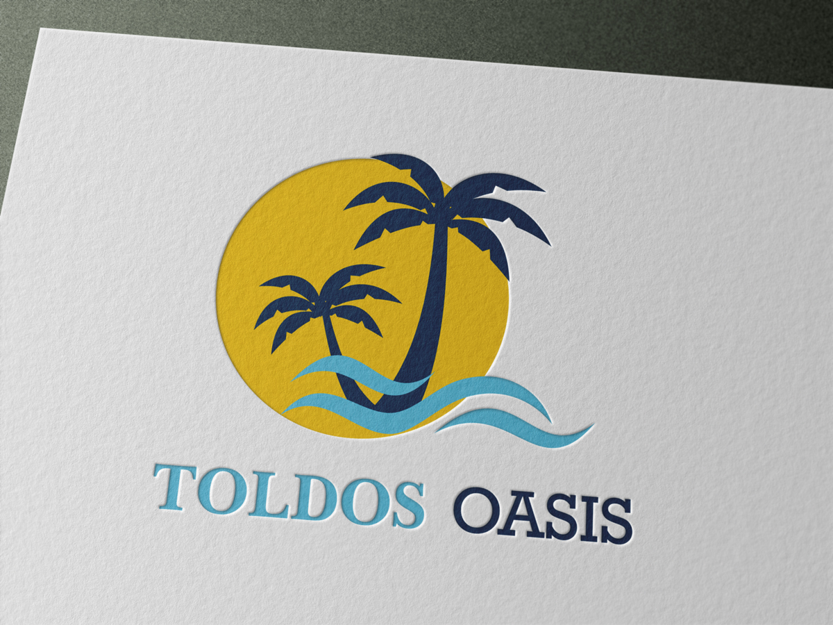 Diseño de logotipo para Toldos Oasis - Diseño gráfico en Toledo