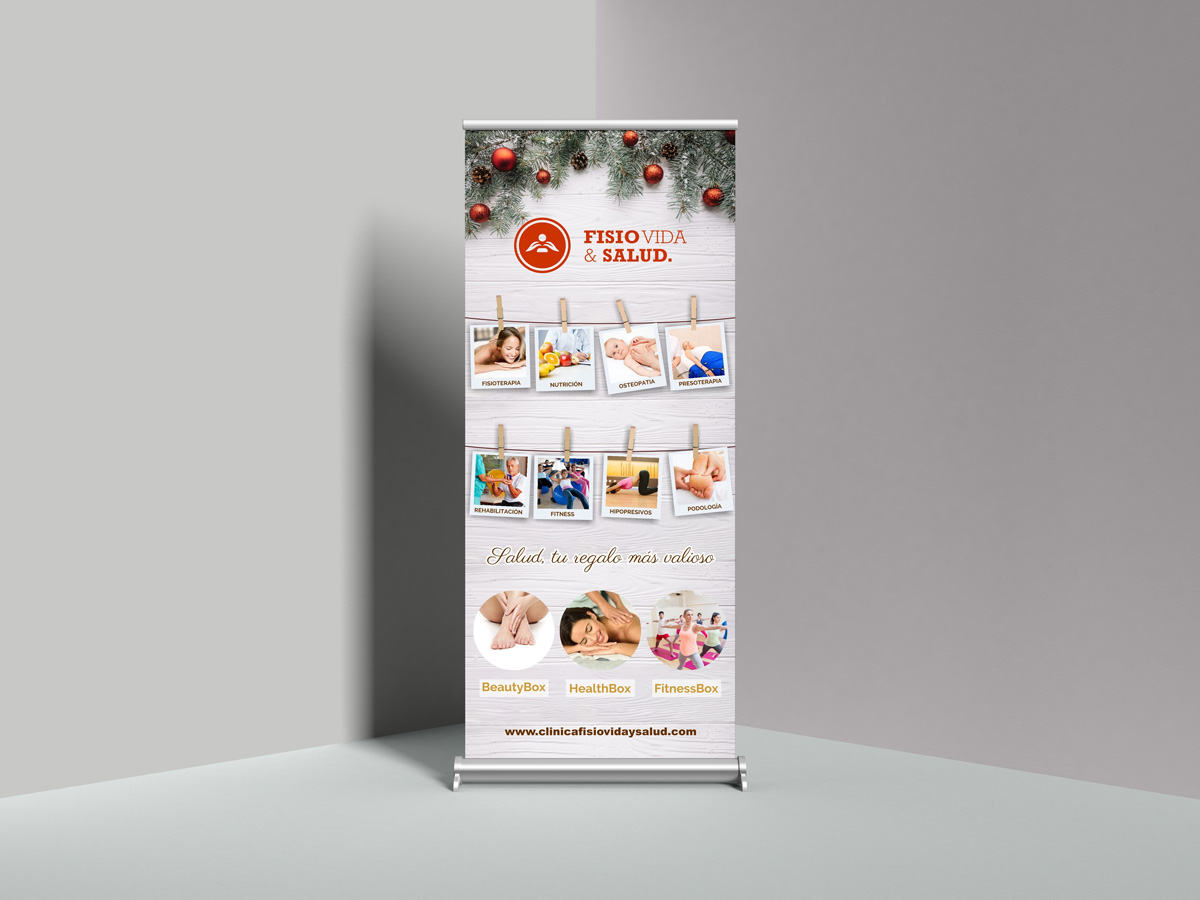 Diseño de banner para Clínica Fisiovida y Salud - Diseño Gráfico en Toledo
