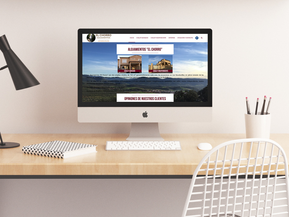 Diseño de página web para Casa Rural Alojamientos el Chorro - Diseño web en Toledo