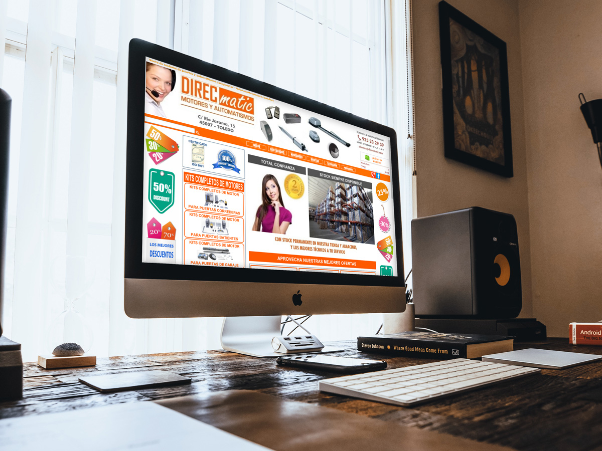 Diseño de tienda online para Direcmatic - Diseño web en Toledo