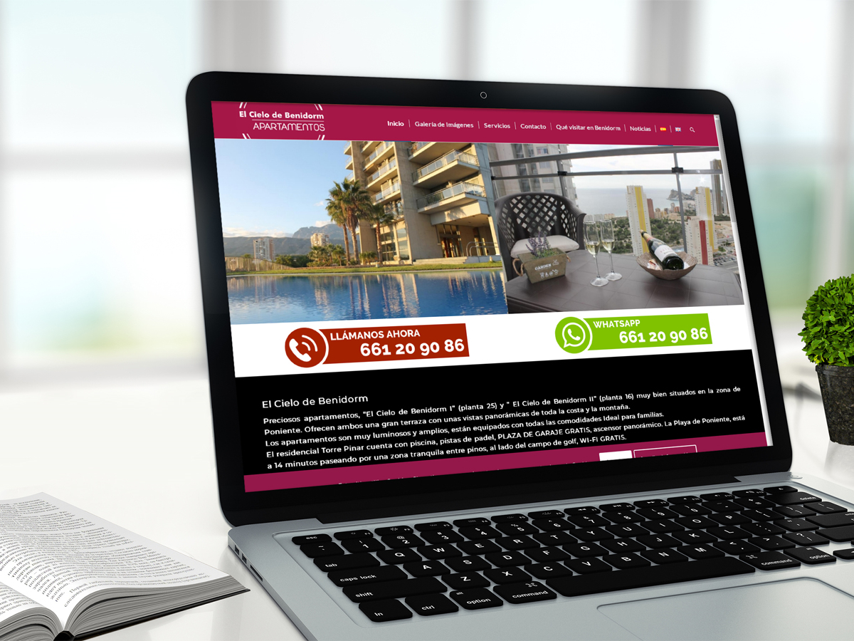 Diseño de página web para El Cielo de Benidorm - Diseño web en Toledo