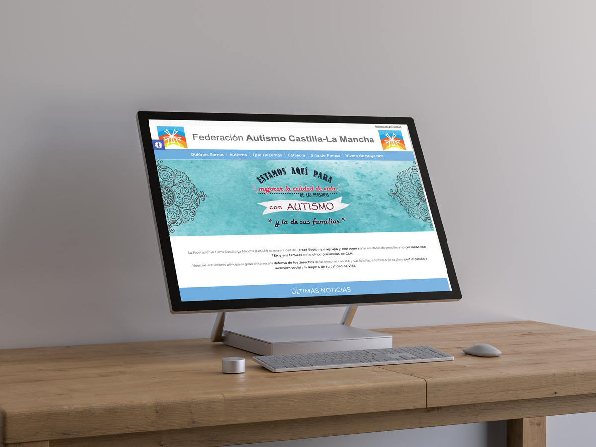 Diseño de página web para la Federación de Autismo de Castilla la Mancha - Diseño web en Toledo