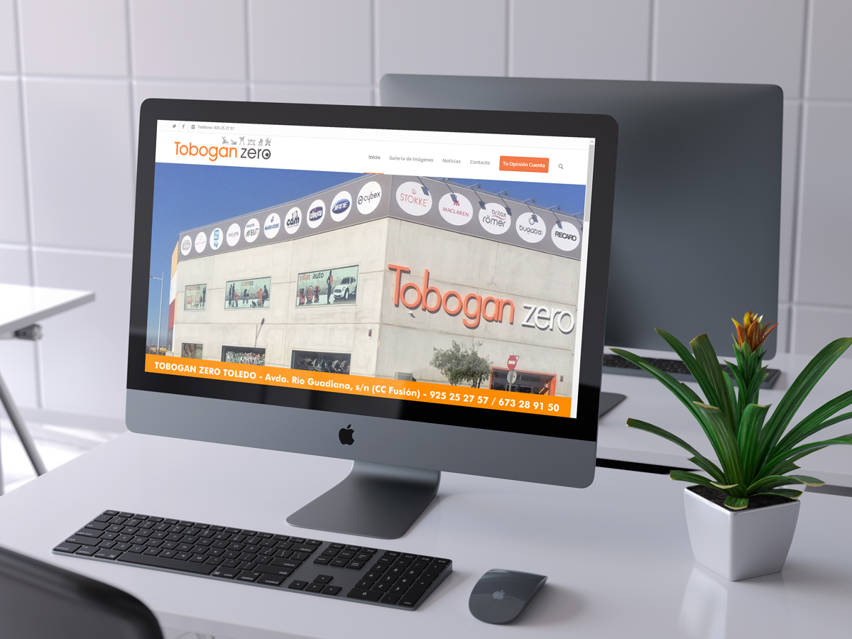 Diseño de página web para Tobogán Zero - Diseño web en Toledo